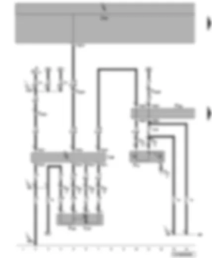 Wiring Diagram  VW TRANSPORTER 2009 - Door contact switch and rear left door power latching system contact switch - left sliding door contact strip - left sliding door control unit - rear left door power latching motor