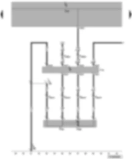 Wiring Diagram  VW TRANSPORTER 2009 - Right sliding door control unit - rear right power latching motor
