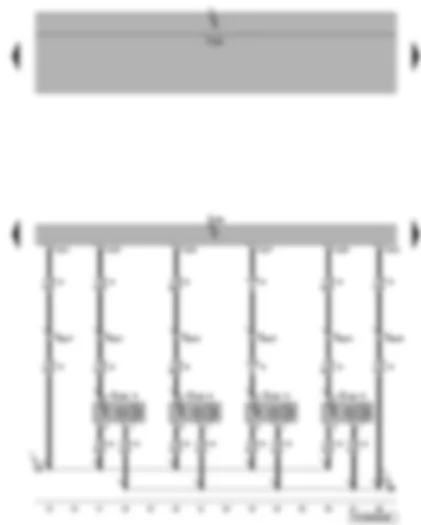 Wiring Diagram  VW TRANSPORTER 2008 - Parking aid control unit - front parking aid sender