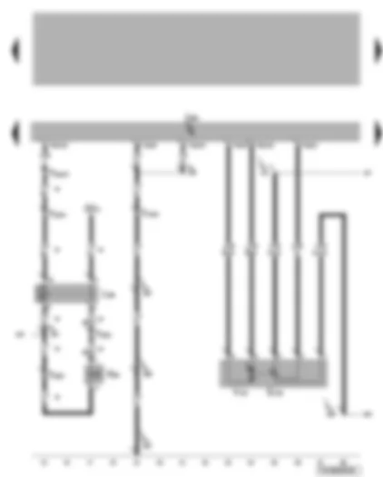 Wiring Diagram  VW TRANSPORTER 2009 - Climatronic control unit - cut-out relay for air conditioning system magnetic coupling - air conditioning system magnetic clutch - defroster flap control motor potentiometer