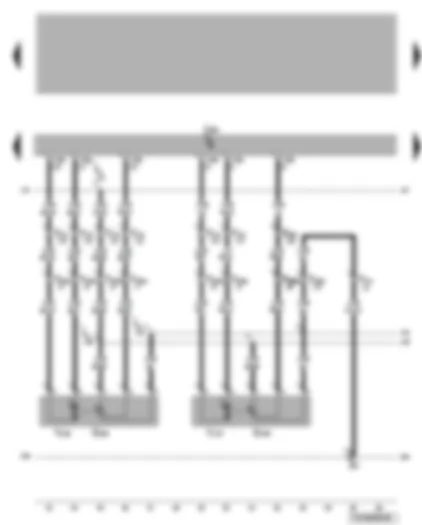 Wiring Diagram  VW TRANSPORTER 2009 - Climatronic control unit - potentiometer for rear air distribution control motor - potentiometer for rear temperature flap control motor