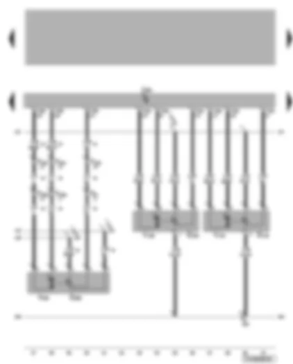 Wiring Diagram  VW TRANSPORTER 2009 - Climatronic control unit - air recirculation flap potentiometer and control motor - left temperature flap potentiometer and control motor - potentiometer for rear air distribution control motor 2