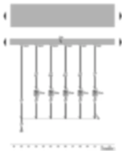 Wiring Diagram  VW TRANSPORTER 2009 - Climatronic control unit - footwell vent temperature sender - evaporator temperature sensor - chest vent temperature sensor