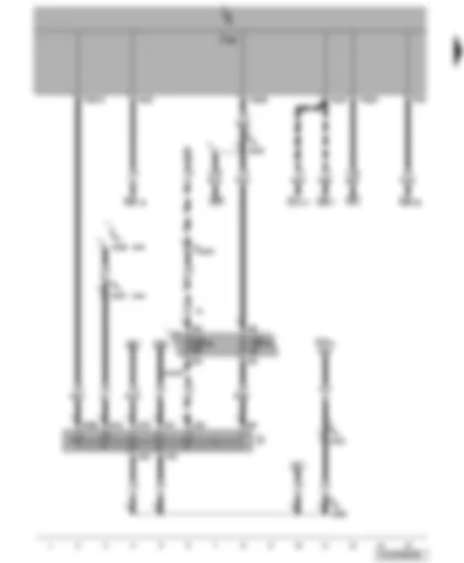 Wiring Diagram  VW TRANSPORTER 2009 - Onboard power supply control unit - ignition/starter switch - fuses