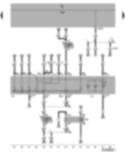 Wiring Diagram  VW TRANSPORTER 2009 - Onboard supply control unit - X-contact relief relay - light switch - front and rear fog light switch - fuses