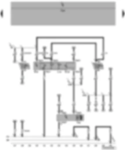 Wiring Diagram  VW TRANSPORTER 2009 - Headlight range control regulator - right headlight range control motor - illumination regulators - switches and instruments - fuses