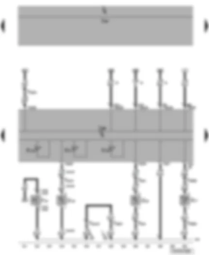 Wiring Diagram  VW TRANSPORTER 2009 - Dash panel insert - brake fluid level warning contact - coolant shortage indicator sender - warning lamps - ambient temperature sensor - windscreen washer fluid level sender