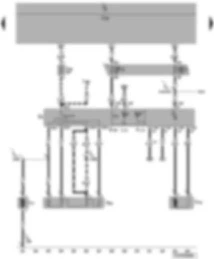 Wiring Diagram  VW TRANSPORTER 2009 - Fuses - fresh air blower switch - fresh air and air recirculation flap switch - fresh air blower - fresh air blower series resistor with overheating fuse - fresh air and air recirculation flap control motor