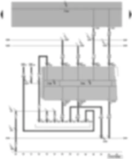 Wiring Diagram  VW TRANSPORTER 2009 - Control unit in dash panel insert - onboard supply control unit - data bus diagnostic interface - diagnostic connector