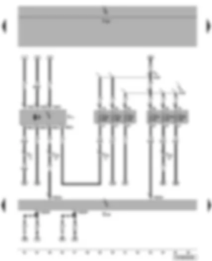 Wiring Diagram  VW TRANSPORTER 2009 - Onboard supply charger unit - fuses - operating and display unit for camping equipment
