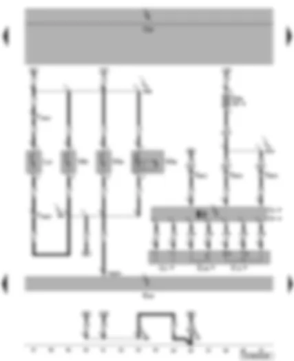 Wiring Diagram  VW TRANSPORTER 2009 - Operating and display unit for camping equipment - map reading light bulb - kitchenette light - fuse - transformer with socket