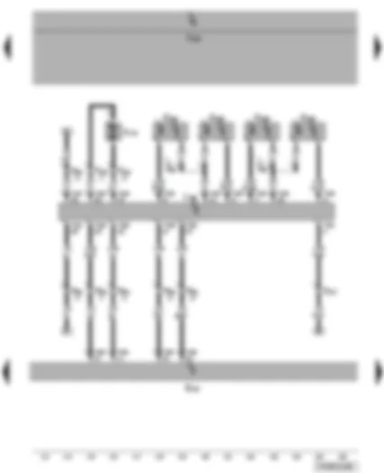 Wiring Diagram  VW TRANSPORTER 2009 - Operating and display unit for camping equipment - roof hydraulics control unit - roof hydraulics sender - convertible roof actuation hydraulic pump
