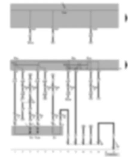 Wiring Diagram  VW TRANSPORTER 2008 - Mirror adjustment switch - driver side mirror adjustment motor - exterior mirror heater button - driver side heated exterior mirror
