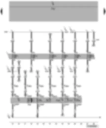 Wiring Diagram  VW TRANSPORTER 2007 - Fuses - left gas discharge bulb - left headlight main beam bulb - left headlight range control motor - left side light bulb - front left turn signal bulb