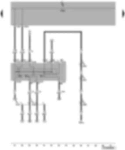 Wiring Diagram  VW TRANSPORTER 2007 - Onboard supply control unit - turn signal switch - parking light switch - headlight dipper/flasher switch