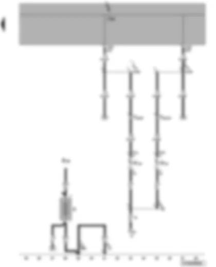 Wiring Diagram  VW TRANSPORTER 2007 - Onboard supply control unit - left side mounted turn signal bulb - right side mounted turn signal bulb