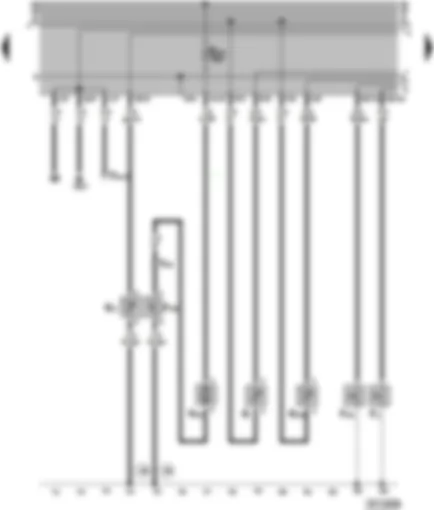 Wiring Diagram  VW TRANSPORTER 1997 - Coolant circulation run-on - oil pressure switch - fuel gauge sender - coolant shortage indicator sender