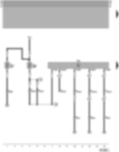Wiring Diagram  VW TRANSPORTER 1998 - Heater control unit - auxiliary heating fuse