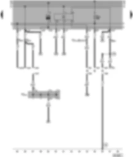 Wiring Diagram  VW TRANSPORTER 1996 - Self-diagnosis junction box - radio connection