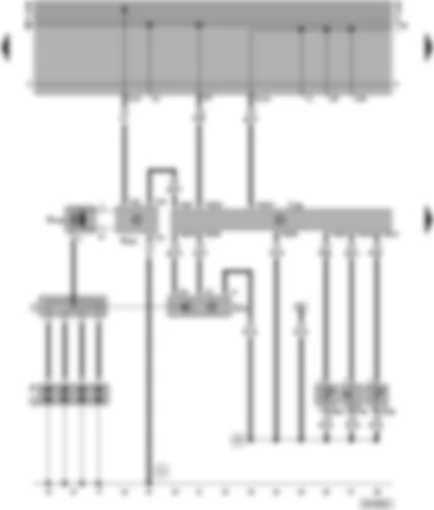 Wiring Diagram  VW TRANSPORTER 1997 - Digifant control unit - ignition system - Hall sender - coolant temperature sender - coolant temperature gauge sender