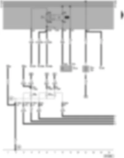 Wiring Diagram  VW TRANSPORTER 1998 - Left brake and tail lights - rear left turn signal - trailer socket - trailer operation warning lamp