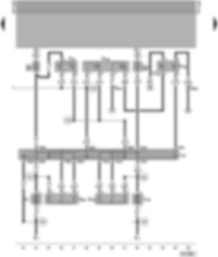 Wiring Diagram  VW TRANSPORTER 1996 - Radiator fan - air conditioner pressure switch