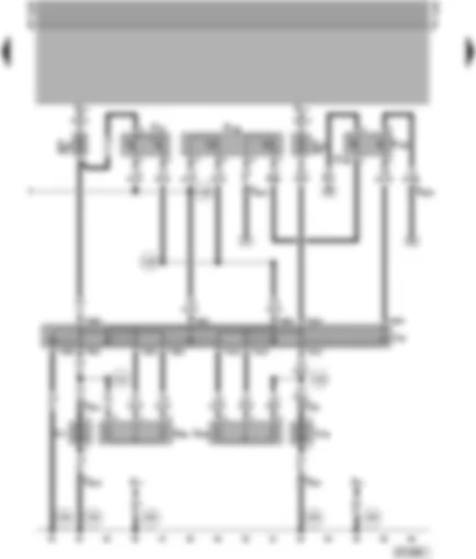 Wiring Diagram  VW TRANSPORTER 1998 - Radiator fan - air conditioner pressure switch