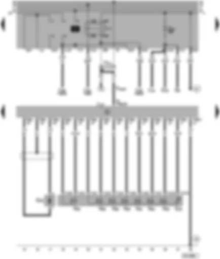 Wiring Diagram  VW TRANSPORTER 1996 - Automatic gearbox control unit - solenoid valves - road speed sender