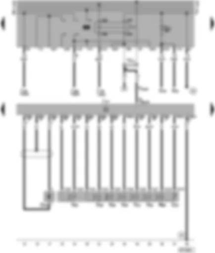 Wiring Diagram  VW TRANSPORTER 1998 - Automatic gearbox control unit - solenoid valves