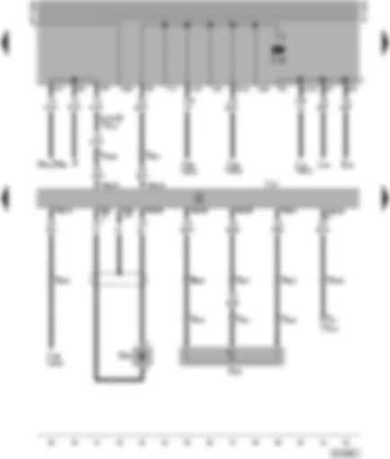 Wiring Diagram  VW TRANSPORTER 1997 - Automatic gearbox control unit - throttle valve potentiometer