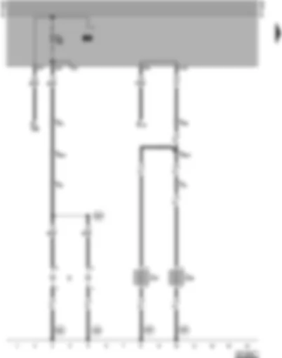 Wiring Diagram  VW TRANSPORTER 1998 - Heated rear window - number plate light
