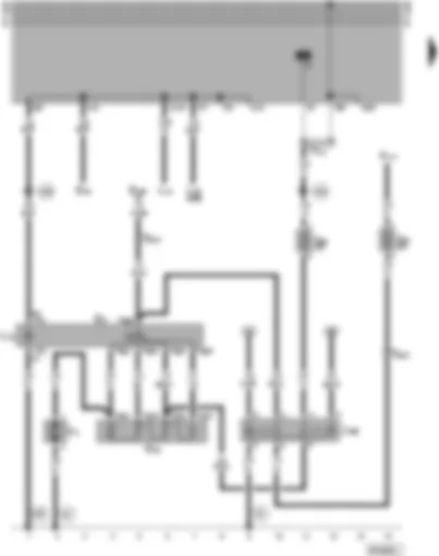 Wiring Diagram  VW TRANSPORTER 1998 - Front fresh air blower - fresh air blower switch - fresh air blower series resistor - auxiliary heater operation relay