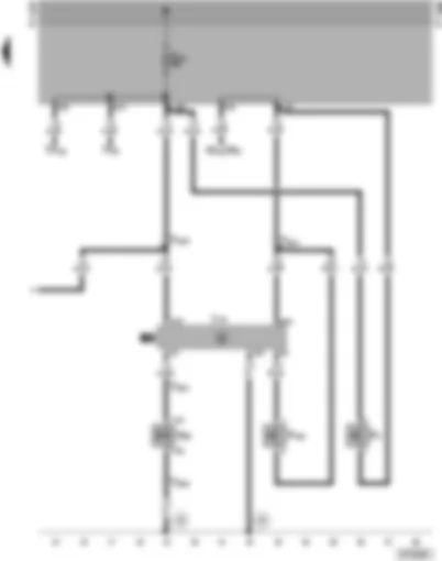 Wiring Diagram  VW TRANSPORTER 1998 - Freewheel lock control unit - freewheel lock valve - clutch pedal switch