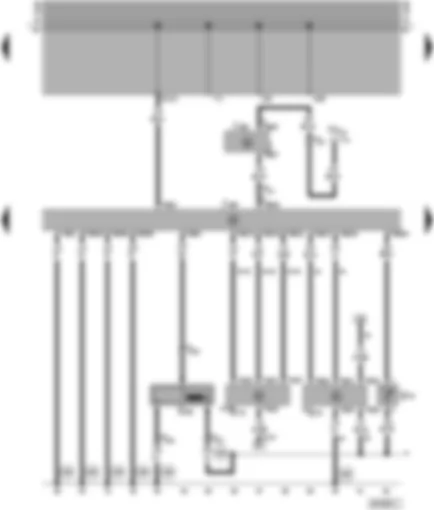 Wiring Diagram  VW TRANSPORTER 1996 - Diesel direct injection system control unit - engine speed sender - air mass meter - intake manifold temperature sender