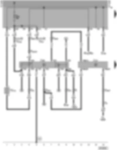 Wiring Diagram  VW TRANSPORTER 1998 - Automatic gearbox control unit - relay for starter inhibitor and reversing lights