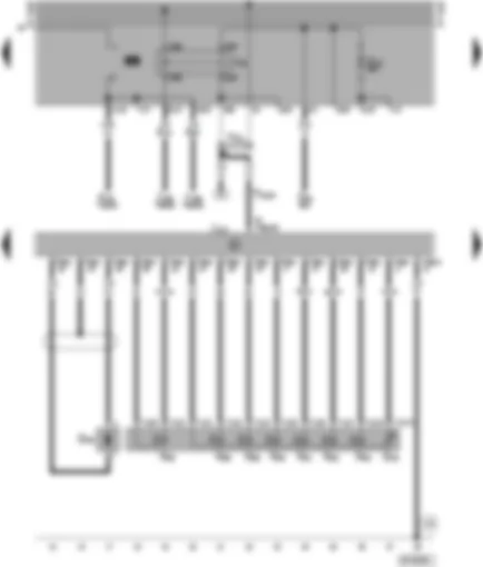 Wiring Diagram  VW TRANSPORTER 1998 - Automatic gearbox control unit - solenoid valves - road speed sender