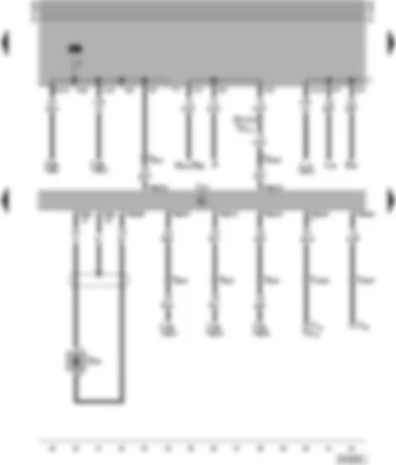 Wiring Diagram  VW TRANSPORTER 1998 - Automatic gearbox control unit - gearbox speed sender