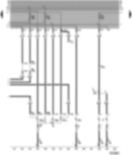 Электросхемa  VW TRANSPORTER 1999 - Правый указатель поворота - правый габаритный огонь - правый фонарь заднего хода - правый стоп-сигнал - освещение номерного знака