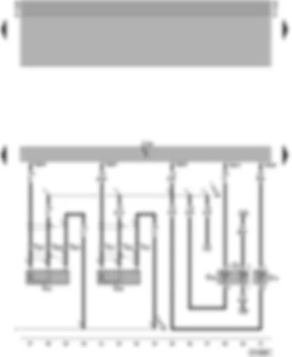 Wiring Diagram  VW TRANSPORTER 1999 - Motronic control unit - knock sensors - coolant temperature sender - intake manifold temperature sender