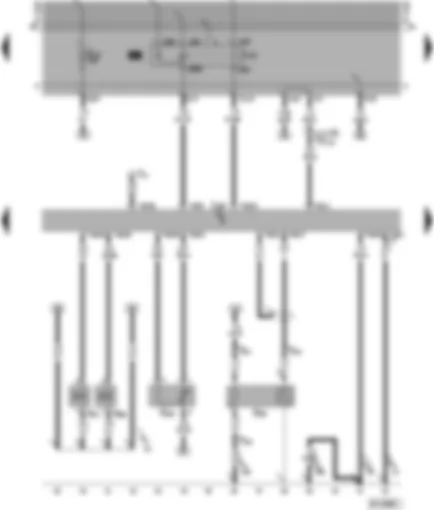 Wiring Diagram  VW TRANSPORTER 2002 - Digifant control unit - lambda probe - throttle valve potentiometer - idling stabilization valve - activated charcoal filter system solenoid valve