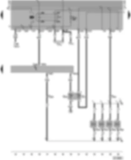 Wiring Diagram  VW TRANSPORTER 1999 - Digifant control unit - injectors - coolant temperature sender