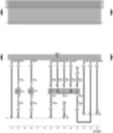 Wiring Diagram  VW TRANSPORTER 2000 - Diesel direct injection system control unit - pedal switch - fuel temperature sender - modulating piston movement sender - metering adjuster