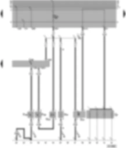 Wiring Diagram  VW TRANSPORTER 2000 - Diesel control unit - exhaust gas recirculation - speedometer sender - glow plugs - engine - heater element (crankcase breather)