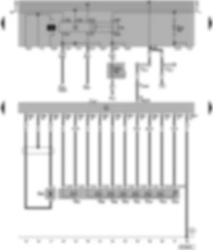 Wiring Diagram  VW TRANSPORTER 2000 - Automatic gearbox control unit - solenoid valves - vehicle speed sender