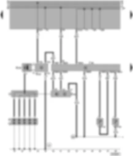 Wiring Diagram  VW TRANSPORTER 1998 - Simos control unit - ignition system - intake air temperature sender - coolant temperature sender