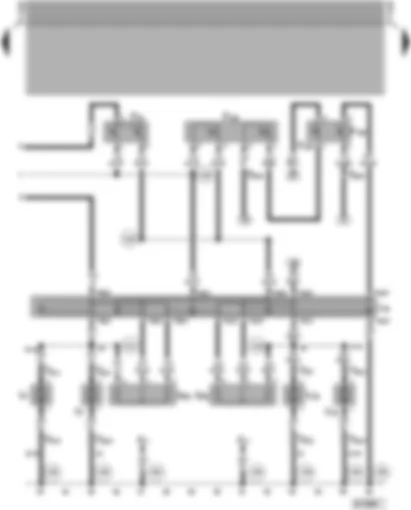 Wiring Diagram  VW TRANSPORTER 1999 - Radiator fan - radiator fan thermo-switch - air conditioner pressure switch - radiator fan relay