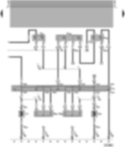 Wiring Diagram  VW TRANSPORTER 2000 - Radiator fan - radiator fan thermo-switch - air conditioner pressure switch - radiator fan relay