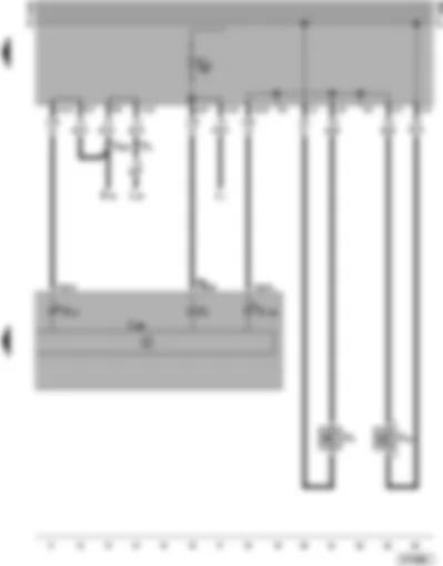 Wiring Diagram  VW TRANSPORTER 1999 - Dash panel insert (tachograph housing) - main beam warning lamp - brake system warning lamp - rear fog light warning lamp