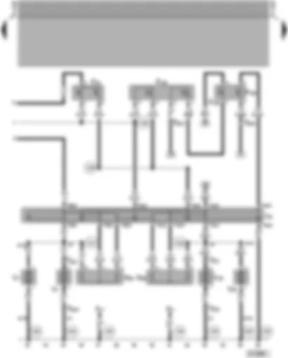 Wiring Diagram  VW TRANSPORTER 1999 - Radiator fan - radiator fan thermo-switch - air conditioner pressure switch - radiator fan relay