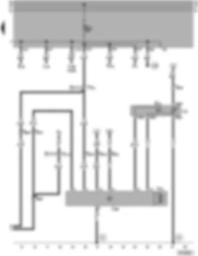 Wiring Diagram  VW TRANSPORTER 2000 - Window lifter control unit FR - window lifter switch in passenger
